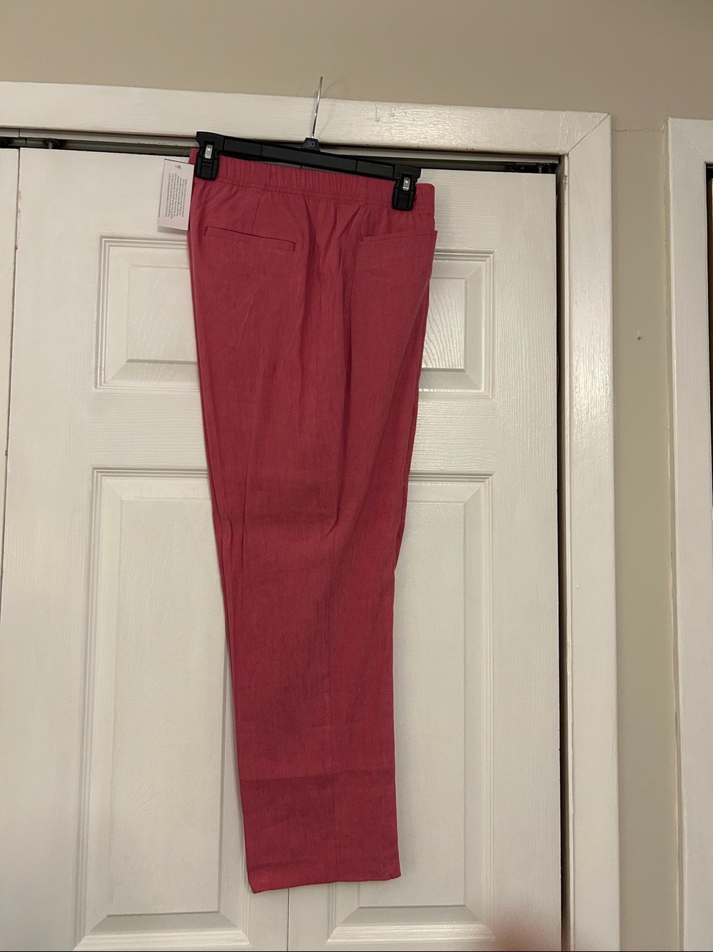 J. Jill Rose Pink Linen-Blend pants